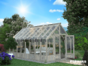 Hagestue Emilia 13,8 m2 i glass/tre