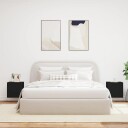  Vegghengte TV-benker med LED 2 stk svart 40,5x35x40 cm 837249