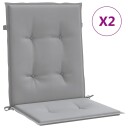 vidaXL Hage stolputer 2 stk. Grå 100 x 50 x 3 cm