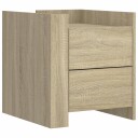  Nattbord 2 stk sonoma eik 45x50x50 cm konstruert tre 848285