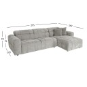 Hjørnesofa HOME4YOU BELISMA høyre hjørne Grå   grå