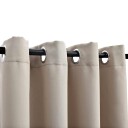 vidaXL Lystette gardiner med metallringer 2 stk beige 140x225 cm