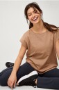 Ellos Studio Treningstopp Square Tee Soft Brun