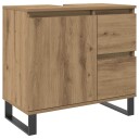 Vidaxl Badeservantskap artisan eik 65x33x60 cm konstruert tre 857230