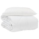 vidaXL Sommerdyne med pute 2 stk. Hvit Mikrofiber