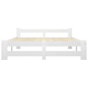 vidaXL Sengeramme hvit heltre furu 120x200 cm