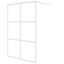 Dusjvegg hvit 140x195 cm klart ESG-glass