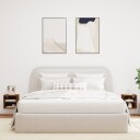  Vegghengt TV-benk med LED 2 stk brun eik 30x28,5x30 cm 836986