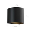 Lindby - Gladis LED Utendørs Vegglampe Black Lindby