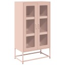  Highboard rosa 68x39x123 cm stål 8721158371911