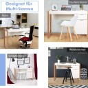 Moderne hvitt skrivebord med oppbevaring – 112,5 x 50 x 75 cm