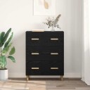  Serviesskap Svart Eik 69,5 x 34 x 90 cm Konstruert tre