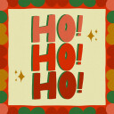 Ho Ho Ho Chirstmas Festive Illustration Plakat Plakat / 30x30cm