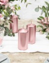 Metallisk Rose Gullfarget Kuleformet Stearinlys 6 cm
