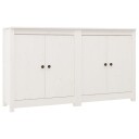 vidaXL Skjenker 2 stk hvit 70x35x80 cm heltre furu