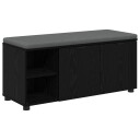 vidaXL Gangbenk Svart Eik 100 x 38 x 46 cm Konstruert treverk og stoff