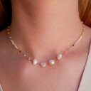 Enamel Lola Perla Halskjede 18 kt. Gullbelagt sølv N69G-1 - Dame - 925 sterling silver