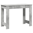 vidaXL Skrivebord betonggrå 100x45x75 cm konstruert tre