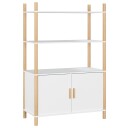 vidaXL Highboard hvit 80x40x121 cm konstruert tre