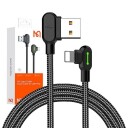 Mcdodo CA 4671 USB A to Lightning Angled LED Black CA 4671