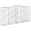 vidaXL Gabionkurver buede 15 stk 400x50x200/220 cm galvanisert jern