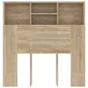 vidaXL Sengegavlskap sonoma eik 100x19x103,5 cm