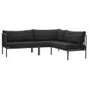 Brafab Upper sofasett Vänster Svart / Teddy Black