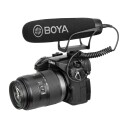 Boya BY-BM2021 Superkardioid Mikrofon 3.5mm for Podcast og Gaming Svart