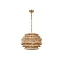 Antigua Small Drum Chandelier Natural Abaca