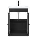  Baderomsinnredningssett Svart 56 x 37,5 x 81 cm Konstruert tre