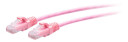 C2G 7ft (2.1m) Cat6a Snagless Unshielded (UTP) Slim Ethernet Network Patch Cable - Pink - koblingskabel - 2.1 m - rosa