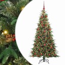  Kunstig sammensatt juletre med 300 LED grønn 180 cm PE og PVC