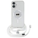 Karl Lagerfeld Crossbody IML Karl Head MagSafe Etui for iPhone 16 - Transparent