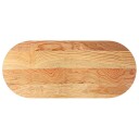  Bordplate lysebrun 140x60x4 cm oval heltre eik