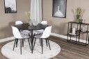 Venture Home Spisegruppe Balisa 115 cm Rund + 4 Ypas Spisestoler  