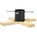  Juletre Stand 1.73 Svart 50 x 50 x 16 cm Massiv furu