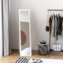 Full lengde speil 154 x 37 cm Veggspeil med stativ stående speil for stue soverom hvit |