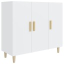 vidaXL Skjenk hvit 90x34x80 cm konstruert tre