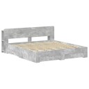  Sengeramme med oppbevaring Betonggrå 200 x 200 cm