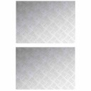  Sjekkplater 2 pcs sølv 70 x 50 cm Aluminium