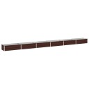vidaXL Hevet Hagebed Brun 480 x 40 x 24 cm kaldvalset stål