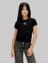 Calvin Klein Monologo Rib Baby Tee Black 116