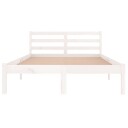 vidaXL Sengeramme heltre furu 120x200 cm hvit