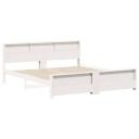  Sengestamme med hodegjerde Hvit 180 x 200 cm Heltre furu