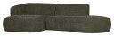 WOOOD Polly Sofa m. chaiselong, Venstre, Grønn   Unoliving