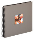 Walther Fun Spiralalbum Grå - 30x30 Cm (50 Svarte Sider / 25 Ark)