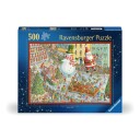 Ravensburger Puslespill 500 Brikker - Her kommer julen!
