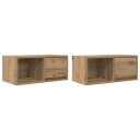 TV benker 2 stk artisan eik 60x31x25,5 cm konstruert tre