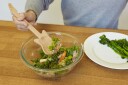 Kikkerland Beechwood Serveske Rockin' Spoon - Varmeresistent og Sikker for Non-Stick Kokesett