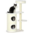 Ripestolpe 100 cm Med Sisal & Play Ball Kremhvit
